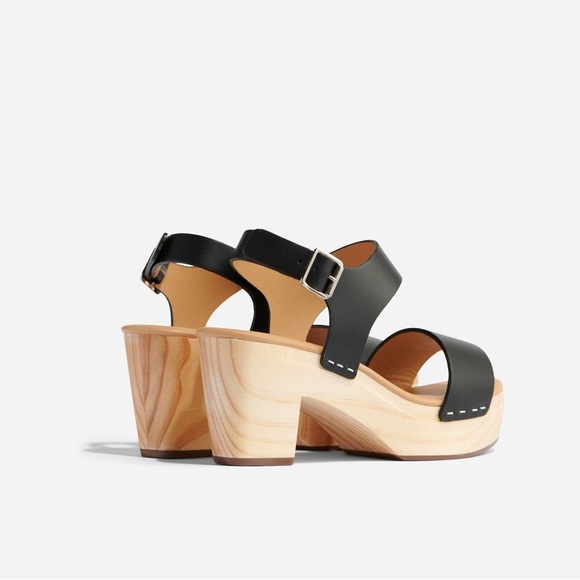 Nisolo All-Day Open Toe Clog in Black - Picture 4 of 12